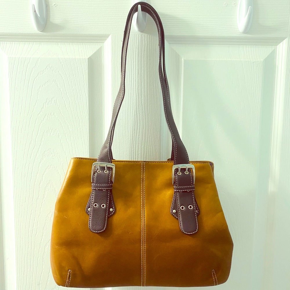 Tignanello brown leather shoulder purse, NWOT